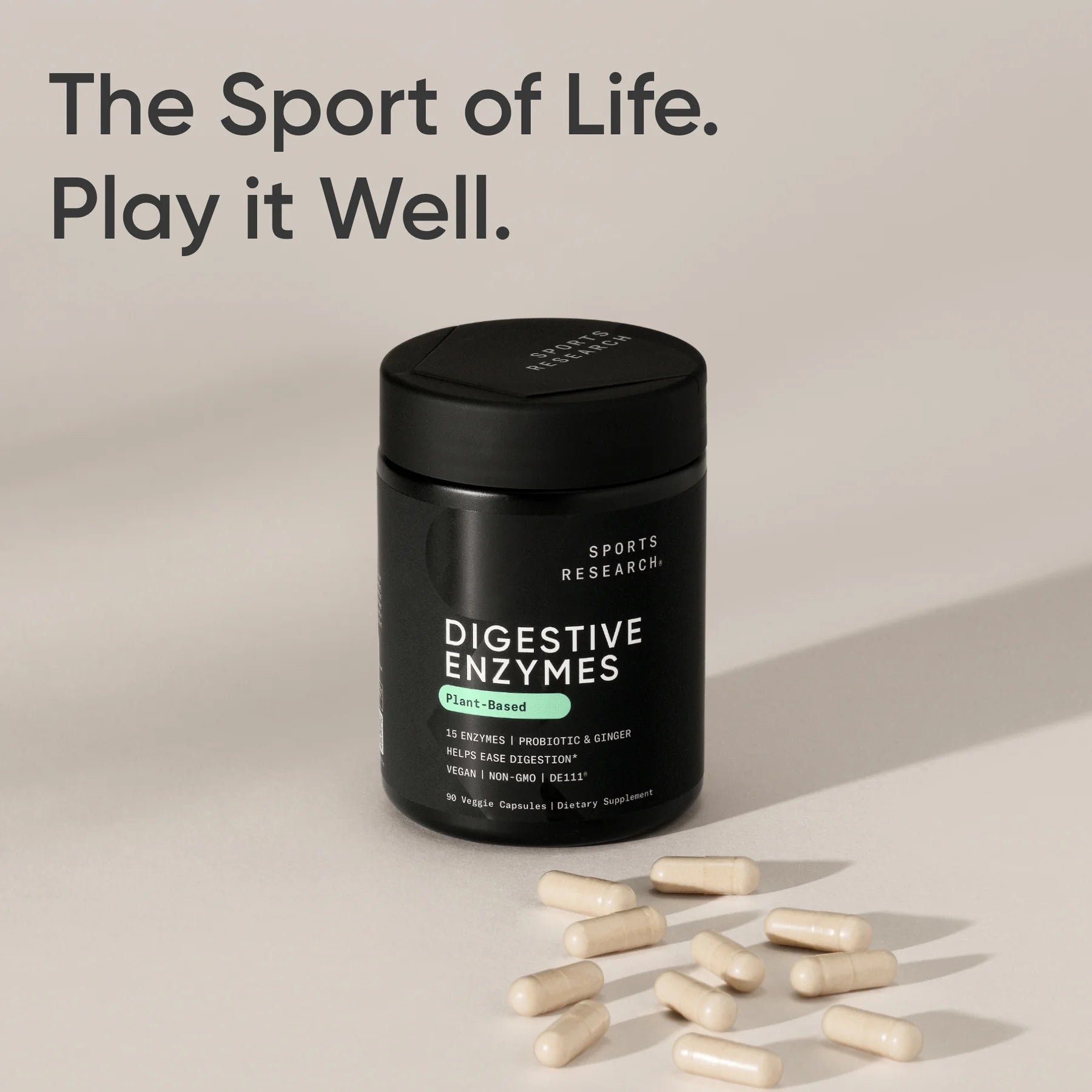 ® Digestive Enzymes with Probiotics & Ginger - Plant Based Vegan Certified Non-Gmo (90 Softgels)