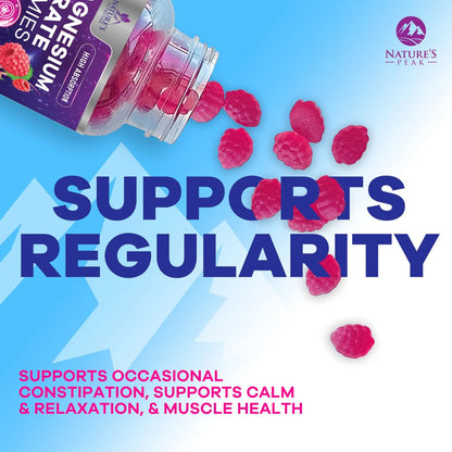 Magnesium Citrate Gummies for Adults & Kids - High Absorption Magnesium Supplements - Premium Calm, Relaxation, Muscle, Nerve, Bone & Heart Support - Great-Tasting Vegan Gummy Supplement, 120 Gummies
